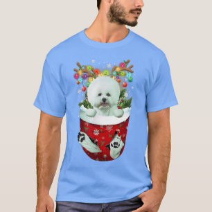 Camiseta Bichon Frise Snow Pocket Dogs Christmas Pocket