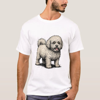 Camiseta Bichon Frise Vintage: Amante de Perros Clásico Gra