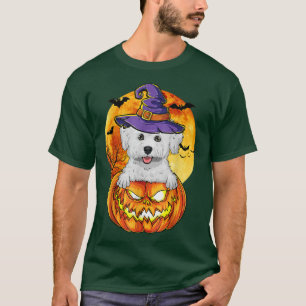 Camiseta Bichon Frise Witch Pumpkin Halloween Perro Lover D