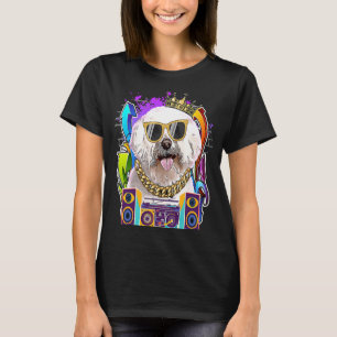 Camiseta Bichons Frise Dog Hip Hop música rap de los 90