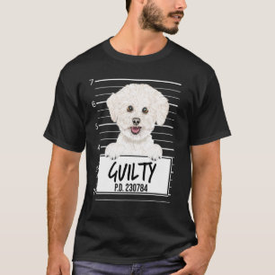 Camiseta Bichons Frise Mugshot Guilty Dog