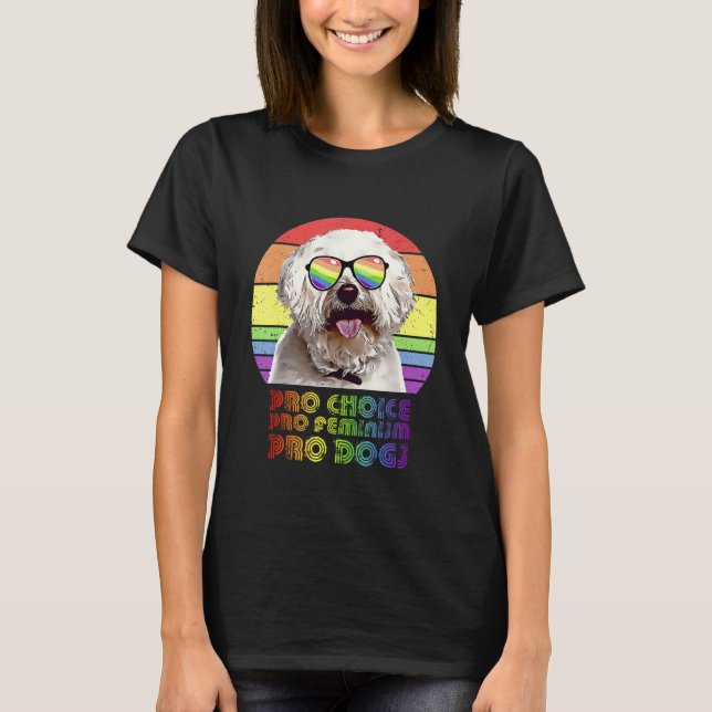 Camiseta Bichons Frise Pro Choice Pro Feminismo Pro Dogs Lg (Anverso)