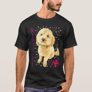 Camiseta Bichpoo Cachorro de cerdo cruza fideos Super Cubo