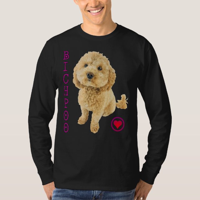 Camiseta Bichpoo Cachorro de perro cruza fideos Super Cubo  (Anverso)