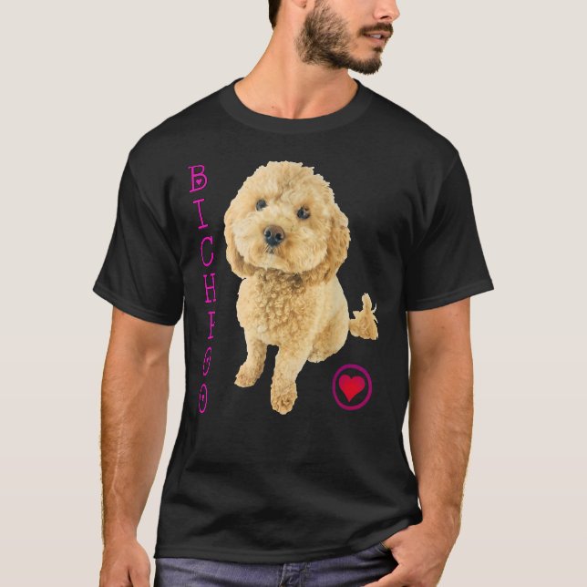 Camiseta Bichpoo Cachorro de perro cruza fideos Super Cubo  (Anverso)