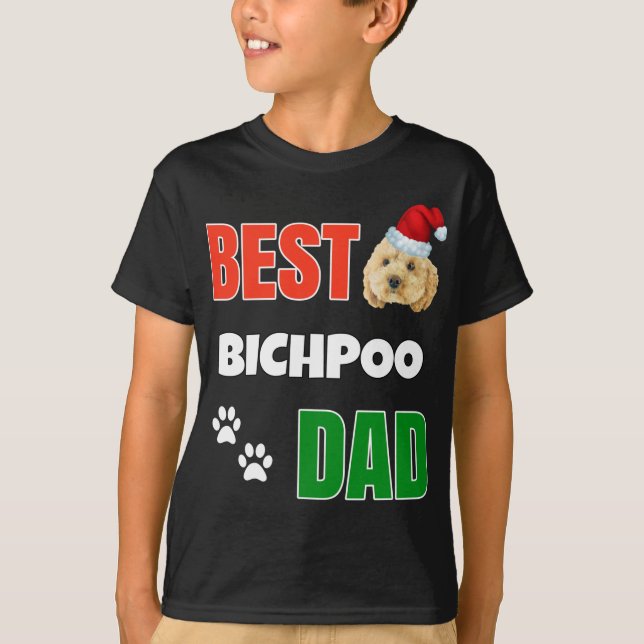 Camiseta Bichpoo Cuppy Dog Lover lindo a los mejores Navida (Anverso)