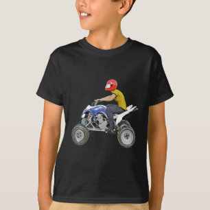 Camiseta Bici ATV del patio en el montar a caballo lateral