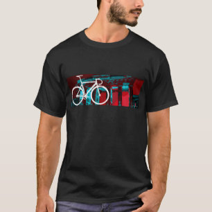 Camiseta Bici Berlín - azul rojo de la pista