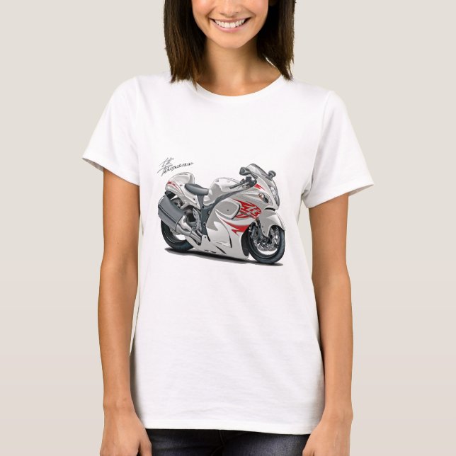 Camiseta Bici Blanco-Roja de Hayabusa (Anverso)
