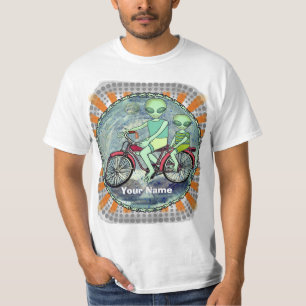 Camiseta Bici de alien de ciencia ficción
