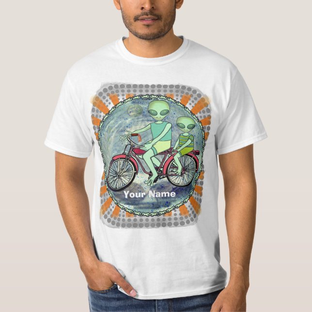 Camiseta Bici de alien de ciencia ficción  (Anverso)