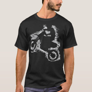 Camiseta BICI de la SUCIEDAD (garabato blanco cosechado)