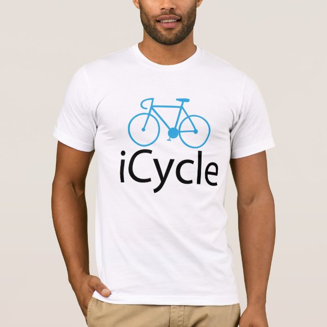 Camiseta bici del azul del iCycle (Anverso)