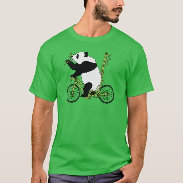 Camiseta Bici del bambú del montar a caballo del oso de (Anverso)