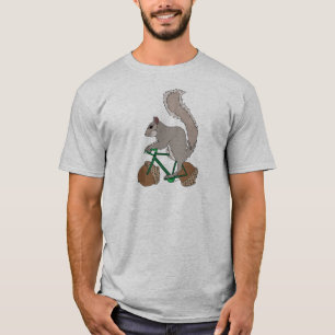 Camiseta Bici del montar a caballo de la ardilla con las