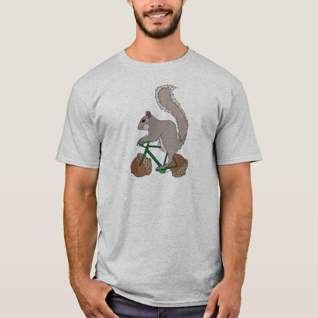 Camiseta Bici del montar a caballo de la ardilla con las (Anverso)