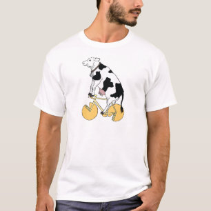 Camiseta Bici del montar a caballo de la vaca con las