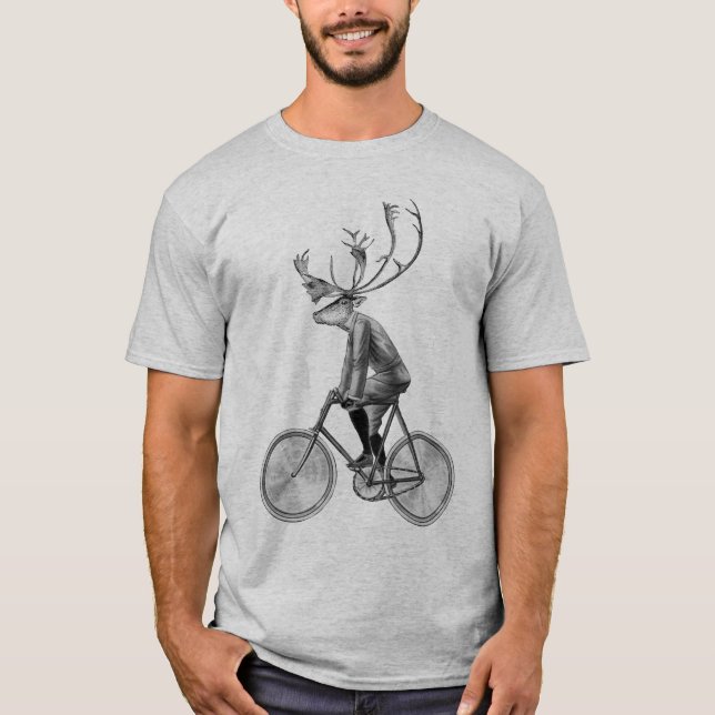 Camiseta Bici del montar a caballo de los alces de los (Anverso)