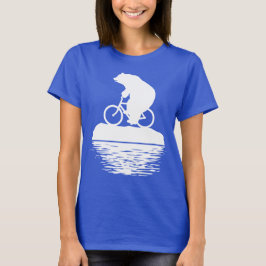 Camiseta Bici del montar a caballo del oso polar en la