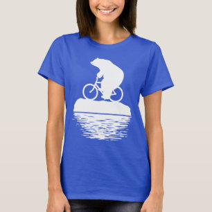 Camiseta Bici del montar a caballo del oso polar en la