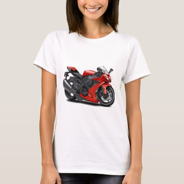 Camiseta Bici del rojo de Ninja (Anverso)