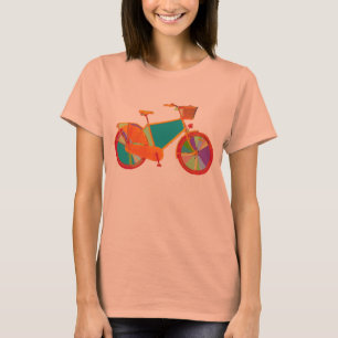 Camiseta bici romántica y colorida
