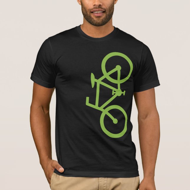 Camiseta Bici, silueta vertical, diseño de la cal (Anverso)