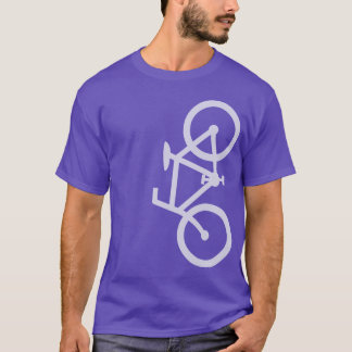 Camiseta Bici, silueta vertical, Lt Purple Design
