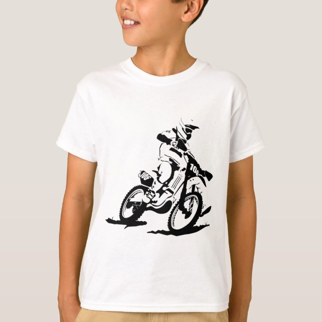 Camiseta Bici y jinete simples de Motorcross (Anverso)