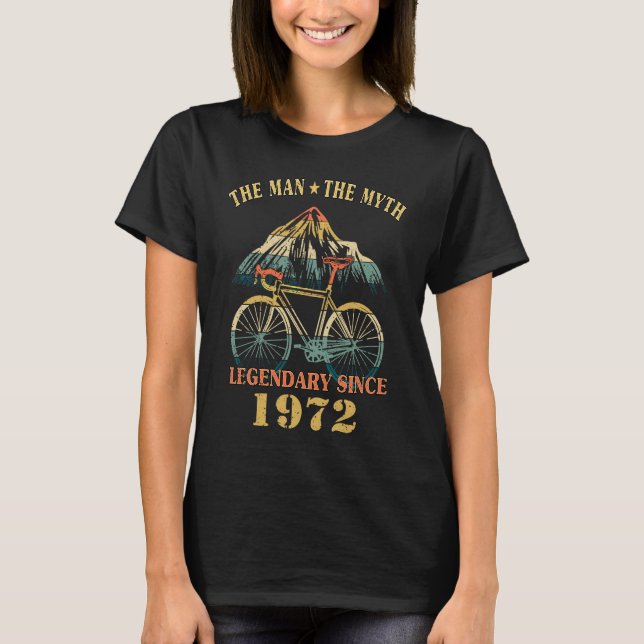Camiseta Bicicleta 1972 Ciclismo Ciclista Cumpleaños (Anverso)