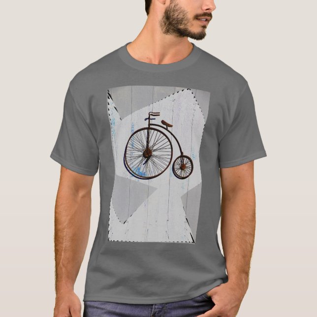 Camiseta Bicicleta abstracta antigua (Anverso)