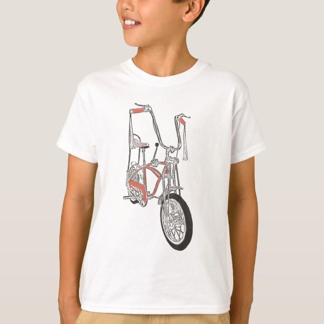 Camiseta Bicicleta anaranjada clásica de la bici de los (Anverso)
