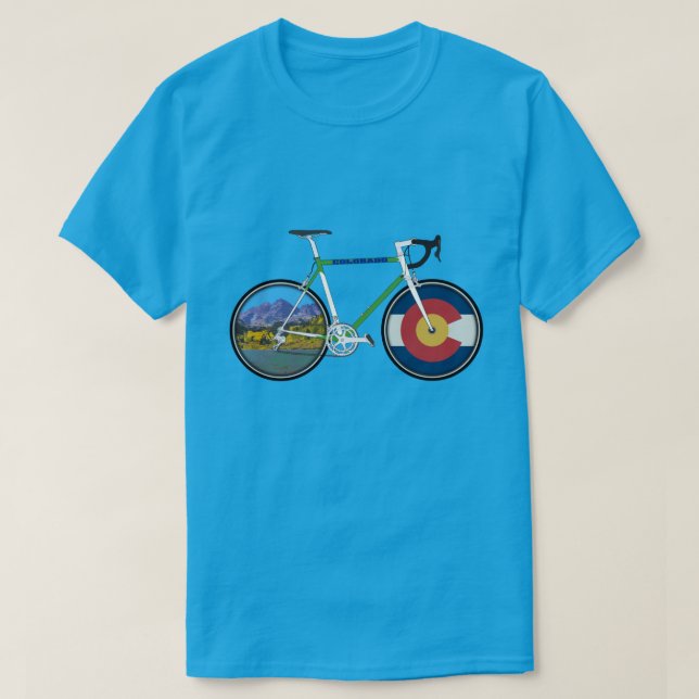 Camiseta Bicicleta Bandera de Colorado (Diseño del anverso)