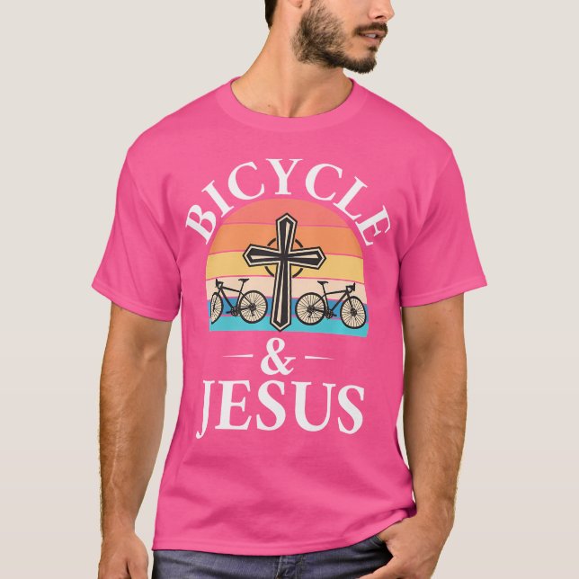 Camiseta Bicicleta Bicicleta Y Jesús Cristiano (Anverso)