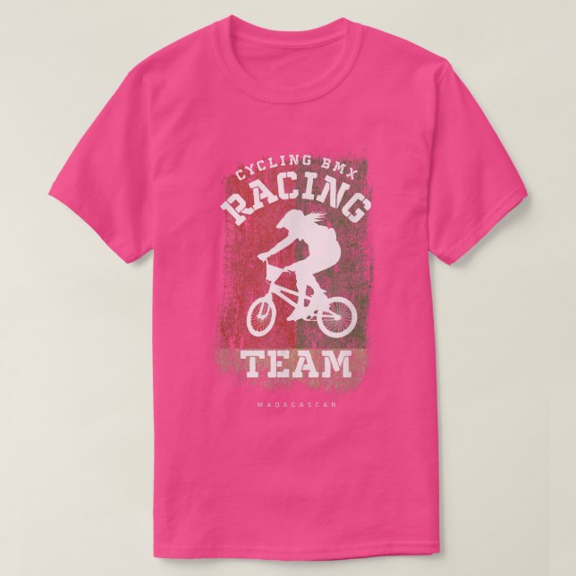 Camiseta Bicicleta BMX Madagascar Bandera Ciclismo Rac (Diseño del anverso)