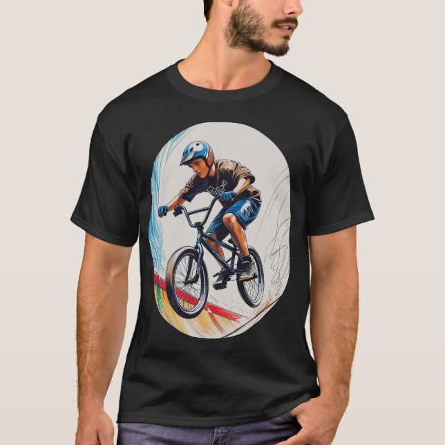 Camiseta ¡Bicicleta BMX y ciclista! (Anverso)