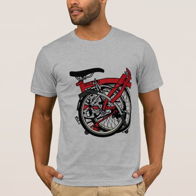 Camiseta Bicicleta Brompton doblado (Anverso)