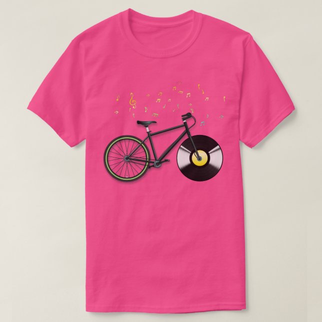 Camiseta Bicicleta CD de música (Diseño del anverso)