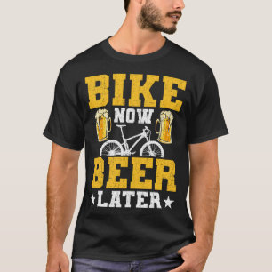 Camiseta Bicicleta Cerveza más tarde ciclista ciclista de m