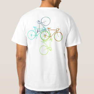 Camiseta Bicicleta. Ciclismo. Bicicleta en blanco