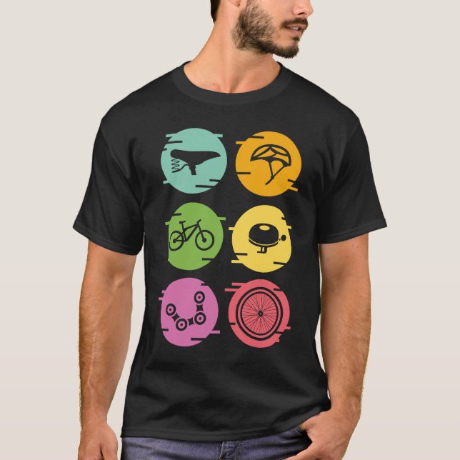 Camiseta Bicicleta, ciclismo, partes para bicicletas, cicli (Anverso)