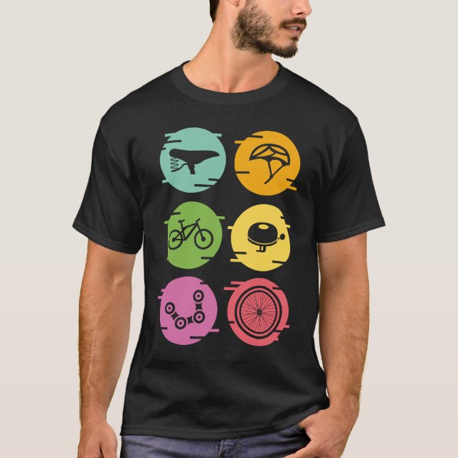 Camiseta Bicicleta, ciclismo, partes para bicicletas, cicli (Anverso)