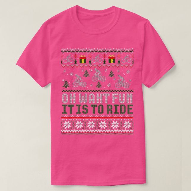 Camiseta Bicicleta ciclista Navidades feos navideños (Diseño del anverso)