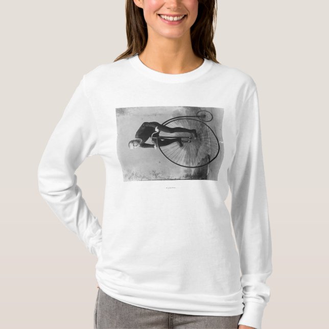 Camiseta Bicicleta con la fotografía grande de la rueda (Anverso)