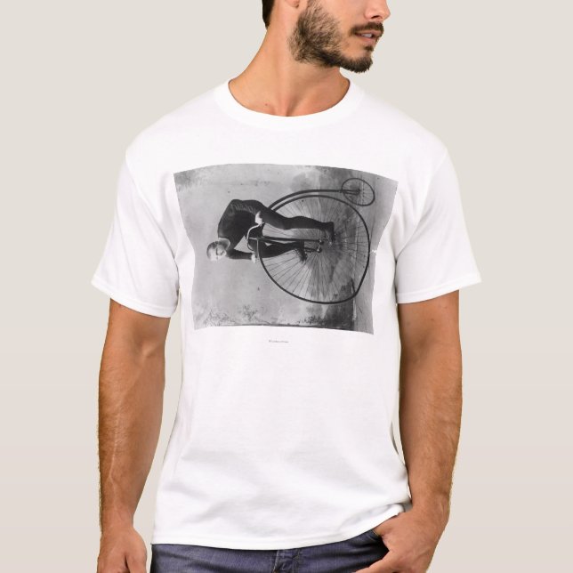 Camiseta Bicicleta con la fotografía grande de la rueda (Anverso)