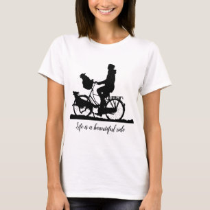 Camiseta Bicicleta con perros muy bien educados