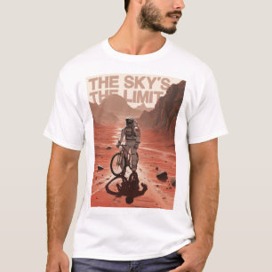 Camiseta Bicicleta cuesta abajo con astronauta en Marte, bi
