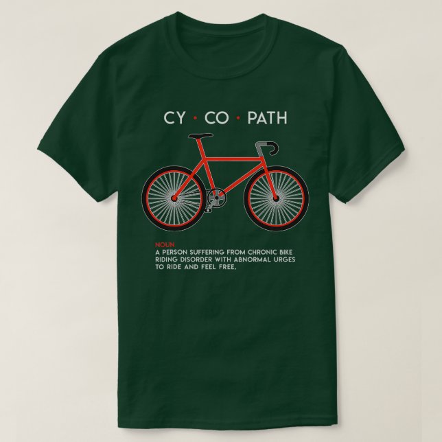 Camiseta Bicicleta Cycopath Funny Bicicleta Ciclismo 2 (Diseño del anverso)