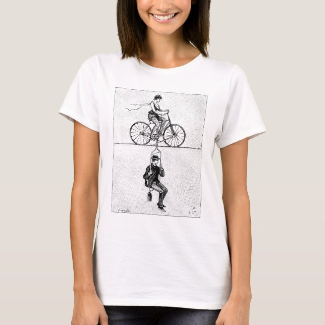 Camiseta Bicicleta de alambre alto - Ley de ciclismo de cir (Anverso)