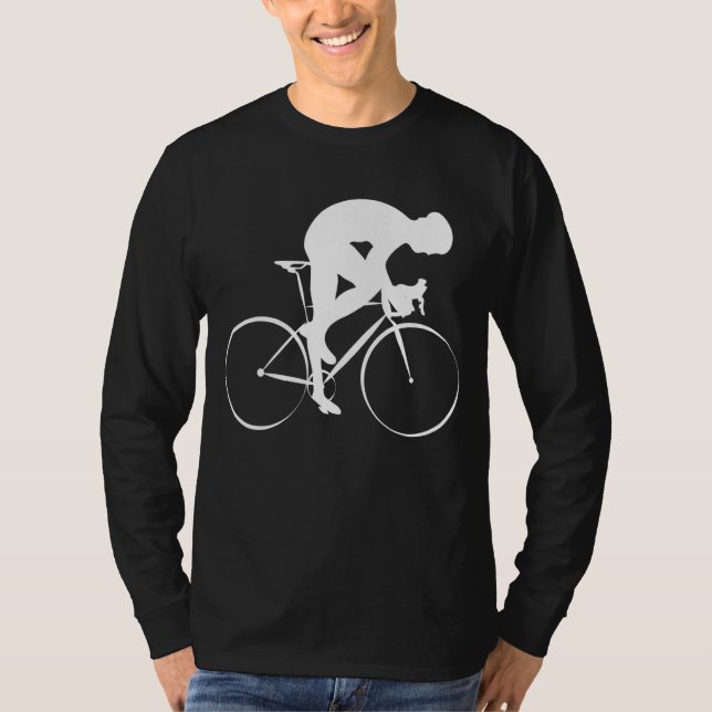 Camiseta bicicleta de carretera de la rueda de la bicicleta (Anverso)